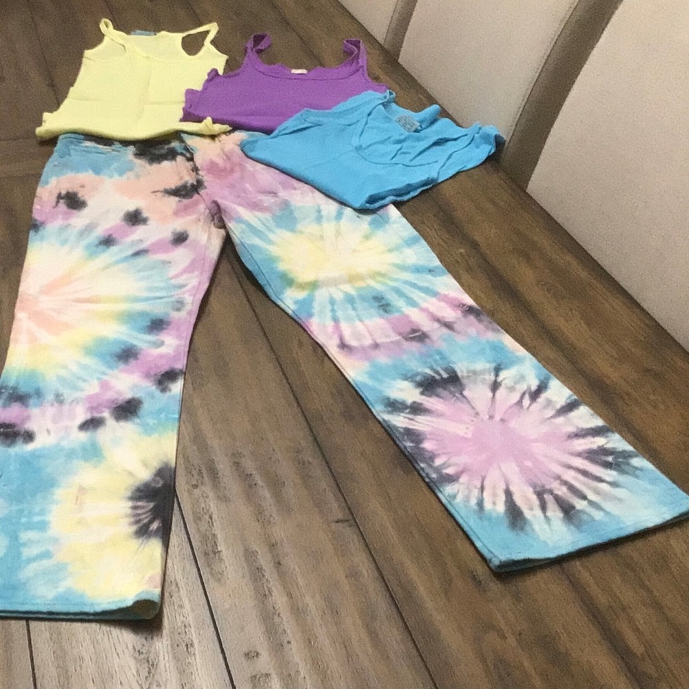 MOTHER The Tripper Button Fly Tie-Dye 5 Pocket Cropped Jeans Size 28 NWOT - Picture 11 of 12